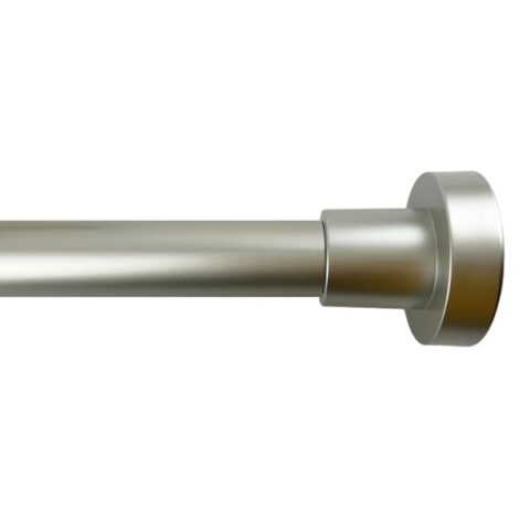 1" Nickel Tension Curtain Rod, 35-84", Grey, Metal, sold by At Home