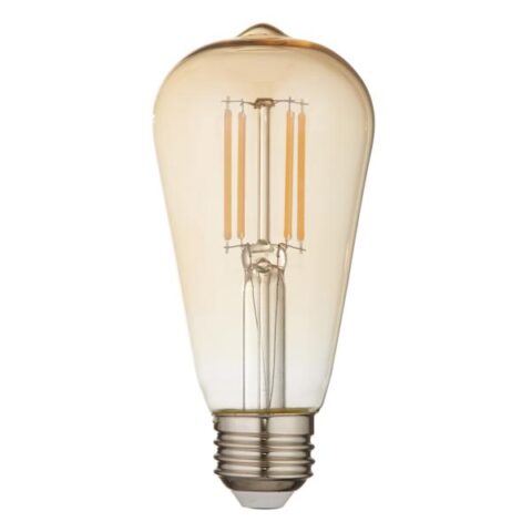 1-Pack Amber Edison Bulb, Yellow, Glass, sold by At Home