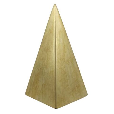 1-Piece Gold Geometric Pyramid Bookend, 6.5", Resin, sold by At Home