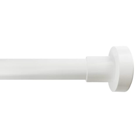 1" White Tension Curtain Rod, 35-84", Metal, sold by At Home