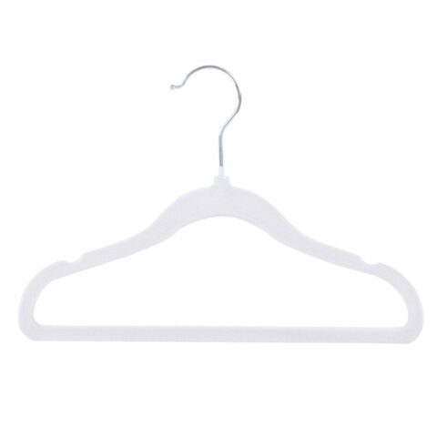 10-Pack Kids Flocked Hangers, Cloud Dancer, White, Velvet, sold by At Home