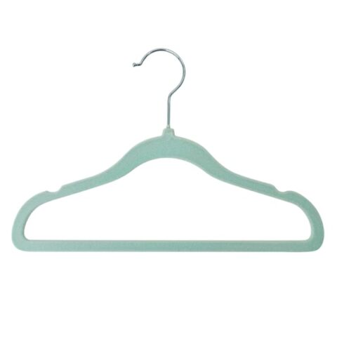 10-Pack Kids Flocked Hangers, Glacier, Green, Plastic, sold by At Home
