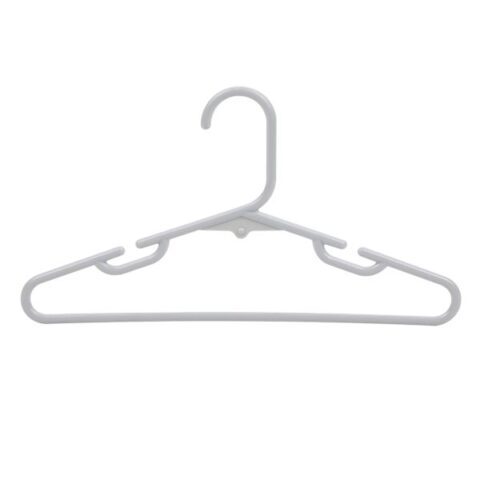 10-Pack Kids Plastic Hangers, Grey, White, sold by At Home