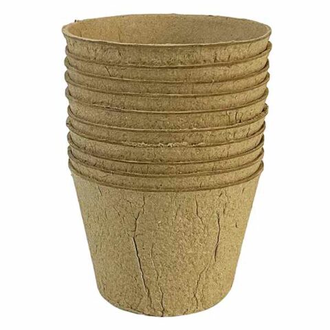 10-Pack Round Seed Starter Pots, 4", Natural, Paper, sold by At Home