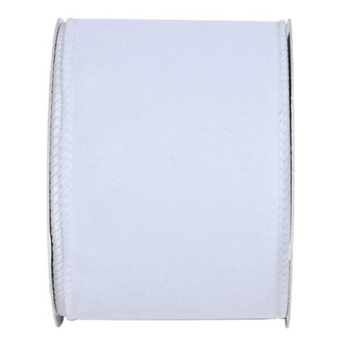 10-Yard White Velvet Ribbon, 2.5", Fabric, sold by At Home