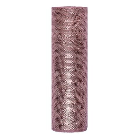 10.5" Rose Gold Mesh Ribbon, 10Yd, Pink, Synthetic, sold by At Home