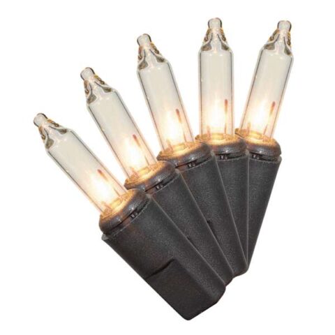 100-Count Clear Mini Lights With Black Wire, Plastic, sold by At Home