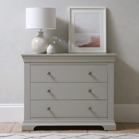 3 Drawer Petite Chest – Chantilly Pebble Grey – The Cotswold Company