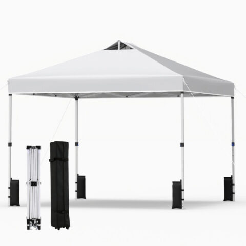 10 x 10 Feet Outdoor Commercial Pop up Canopy Tent-White