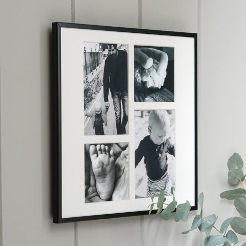 4 Aperture Photo Frame – Fine Black Metal – The Cotswold Company