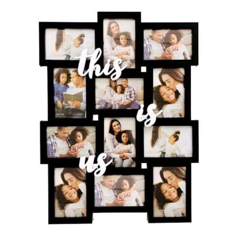 12-Opening This Is Us Black Collage Picture Frame, Plastic