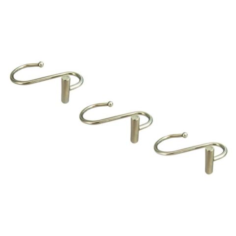 12-Pack Primo S-Shaped Shower Hooks, Satin, Silver, Metal, sold by At Home