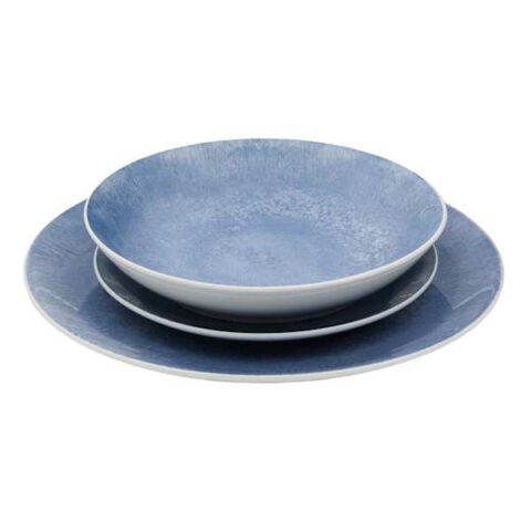 12-Piece Blue Porcelain Dinnerware Set, sold by At Home