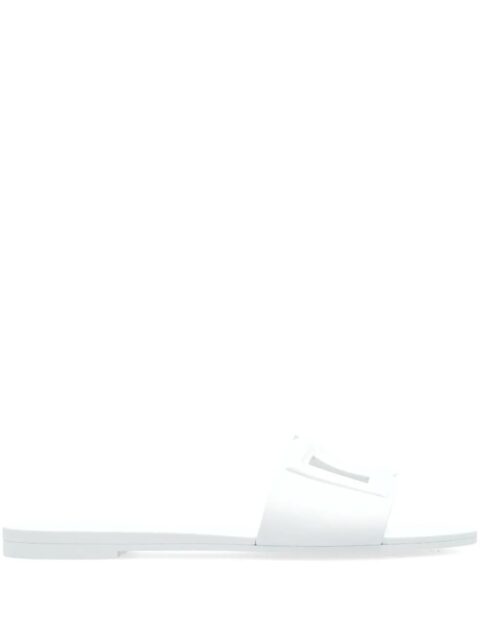 DOLCE & GABBANA White Slide Sandals