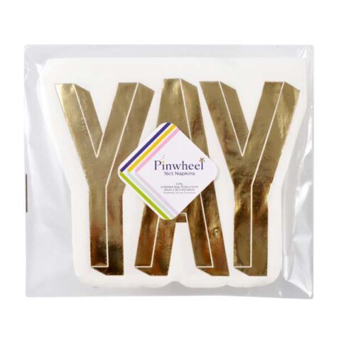 16-Count Yay Napkins, Gold, Paper, sold by At Home