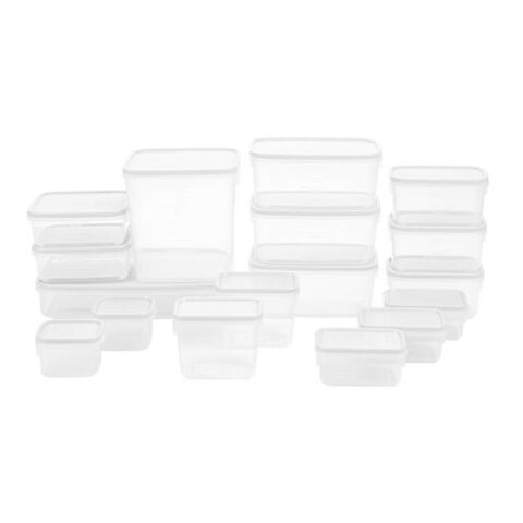 17-Piece Food Storage Container With Lid, Clear, Plastic, sold by At Home
