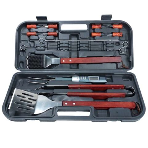 17-Piece Stainless Steel Bbq Tool Set, Metallic, sold by At Home