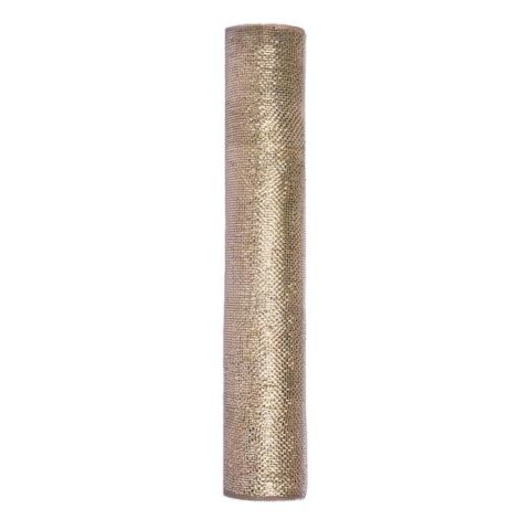 18" Champagne Mesh Ribbon, 10Yd, Gold, Synthetic, sold by At Home