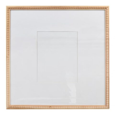 18" Natural Matted To Beaded Frame, Neutral, Wood