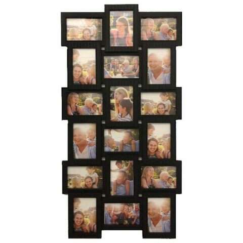 18-Opening Black Collage Picture Frame, Plastic