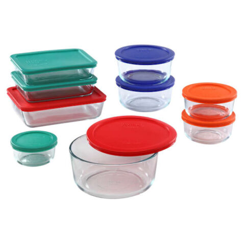 18-Piece Pyrex Simply Store Multicolored Lid Set, Glass, sold by At Home