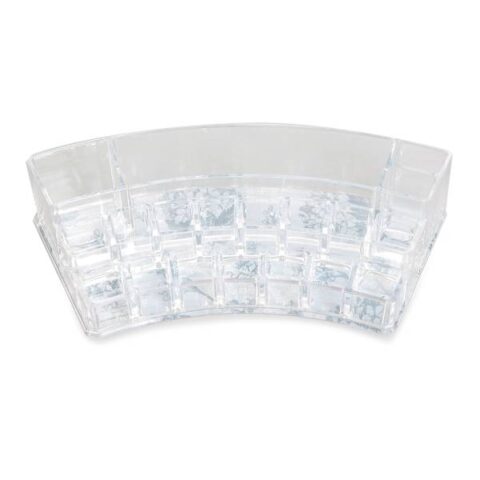 19-Compartment Curved Cosmetic Organizer, Clear, sold by At Home