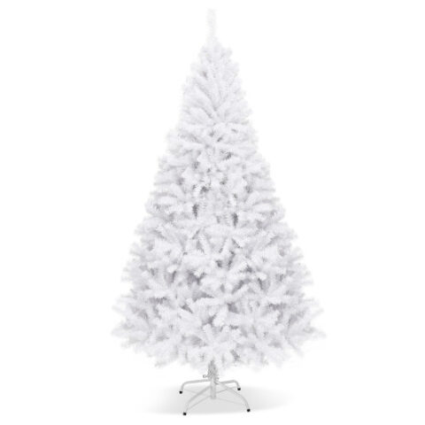 6′ / 7.5′ / 9′ Hinged Artificial Christmas Tree with Metal Stand-7.5 ft