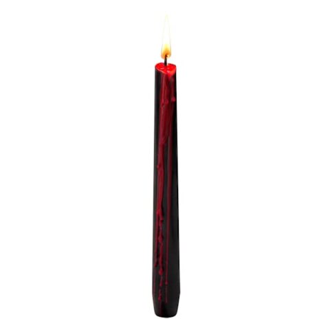 2-Count Black & Red Bleeder Taper Candles, 10", Wax, sold by At Home