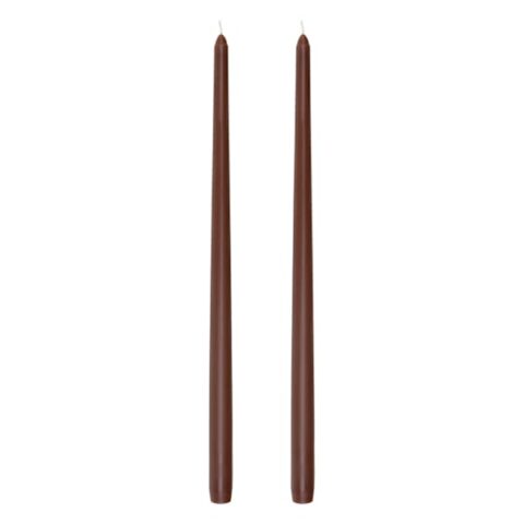 2-Count Brown Taper Candles, 16", Wax, sold by At Home