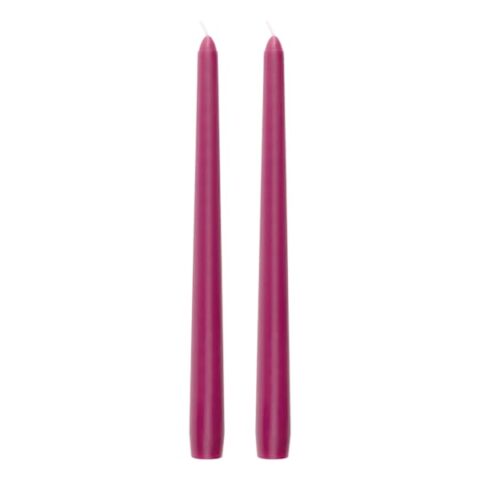 2-Count Burgundy Taper Candles, 10", Red, Wax, sold by At Home