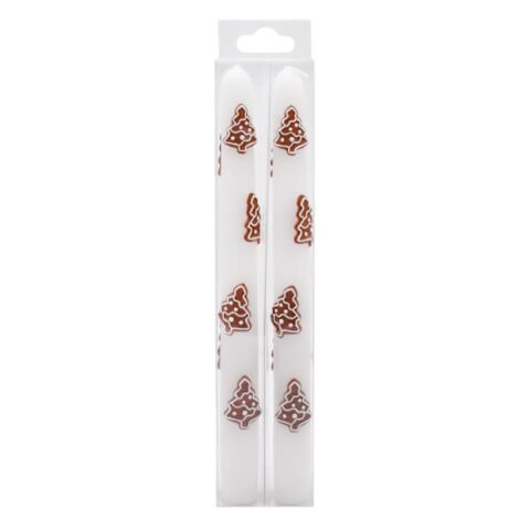 2-Count Gingerbread Man Tapers, 10", Wax, sold by At Home