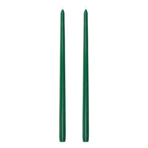 2-Count Green Taper Candles, 16", Wax, sold by At Home