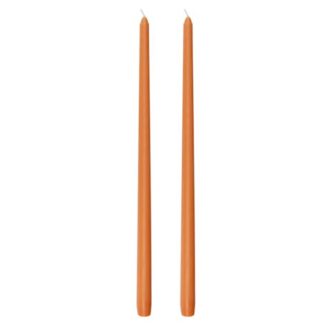 2-Count Orange Taper Candles, 16", Wax, sold by At Home