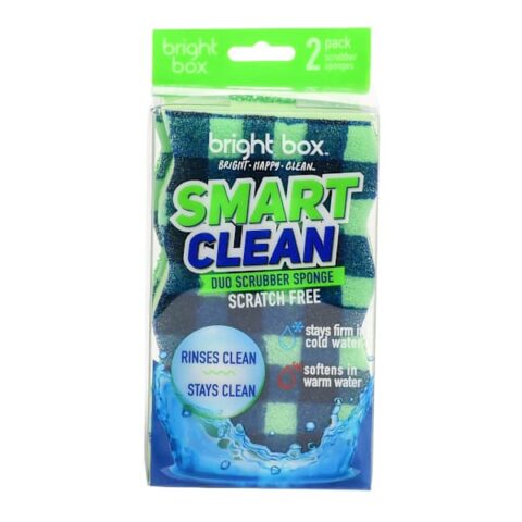 2-Count Smart Clean Wave Sponge, Blue, Microfiber, sold by At Home