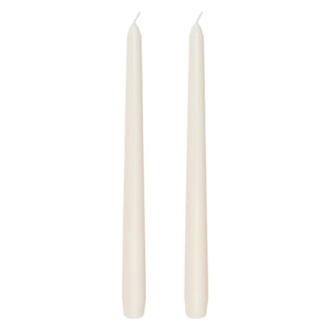 2-Count White Taper Candles, 10", Wax, sold by At Home