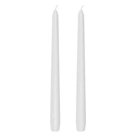 2-Count White Taper Candles, 10", Wax, sold by At Home