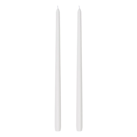 2-Count White Taper Candles, 16", Wax, sold by At Home