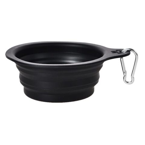 2-Cup Collapsible Pet Bowl, Black, Plastic, sold by At Home