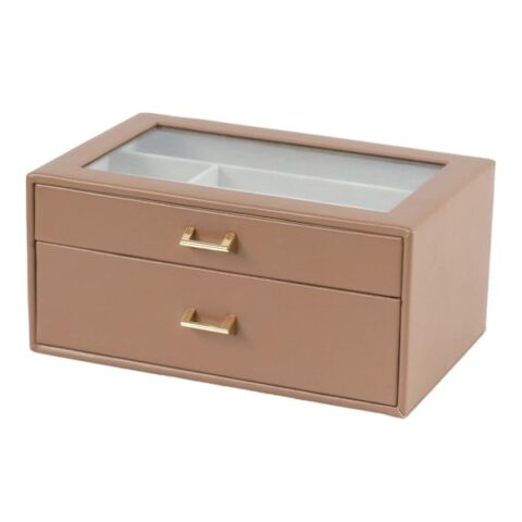 2-Drawer Jewelry Box, Brown, Leather, sold by At Home