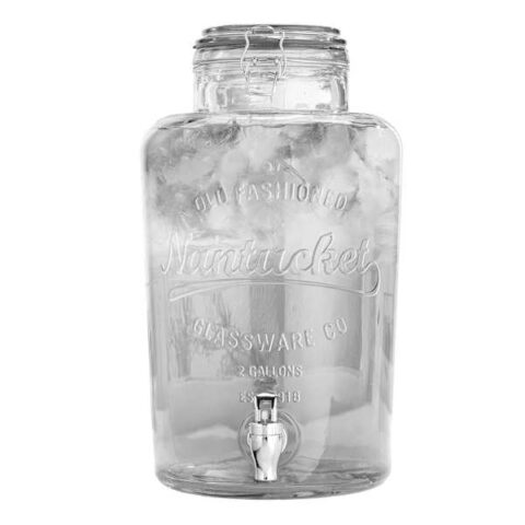 2 Gallon Nantucket Dispenser, Clear, Glass, sold by At Home
