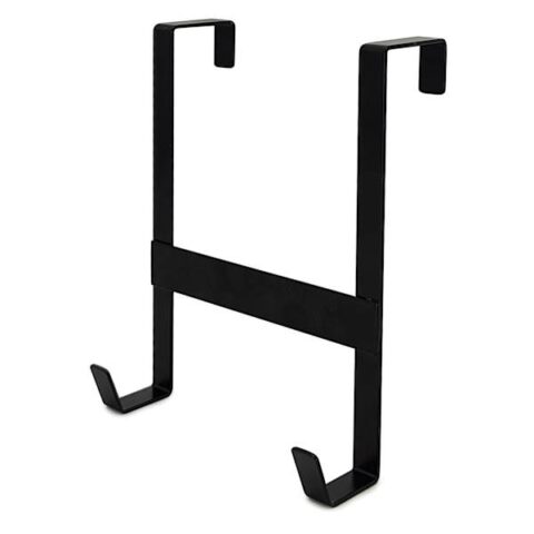 2-Hook Over The Door Hanger, Black, Metal, sold by At Home
