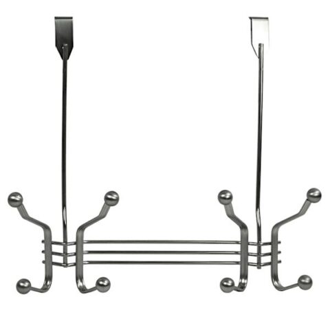 2-Hook Over The Door Hanger, Nickel, Grey, Metal, sold by At Home