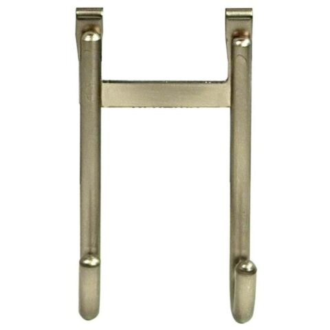 2-Hook Over The Door Hanger, Nickel, Brown, Metal, sold by At Home