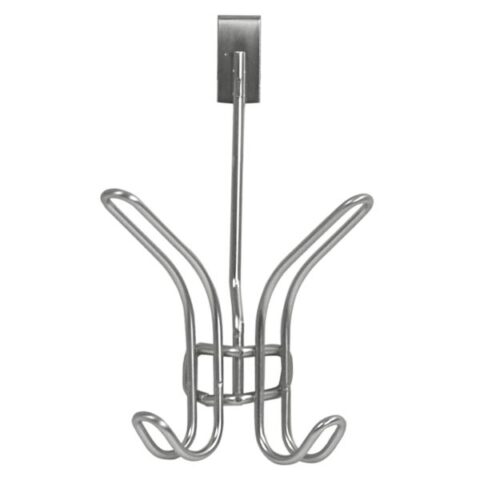 2-Hook Over The Door Hanger, Silver, Grey, Metal, sold by At Home