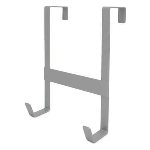 2-Hook Over The Door Hanger, Silver, Grey, Metal, sold by At Home