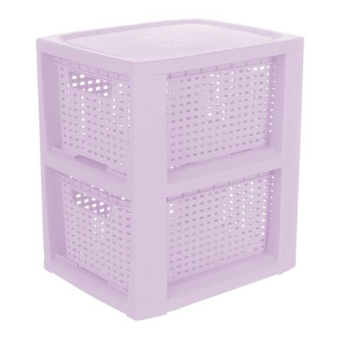 2-Layer Woven Drawer Set, Lavender, Purple, Plastic, sold by At Home