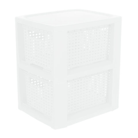 2-Layer Woven Drawer Set, White, Plastic, sold by At Home