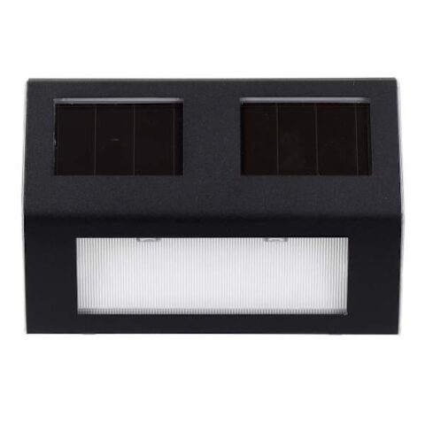 2-Lumen Solar Black Deck Light, Metal, sold by At Home