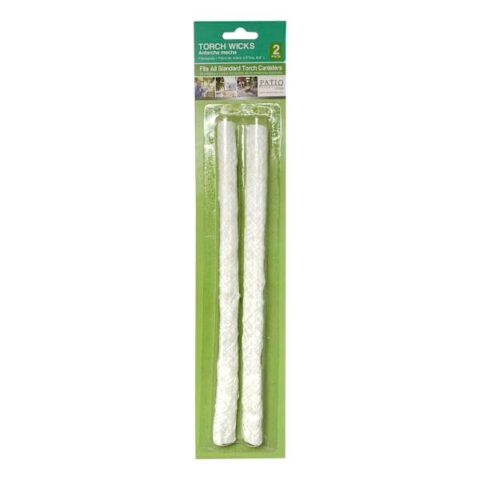 2-Pack Fiberglass Torch Wicks, 8.7", White, Wicker, sold by At Home