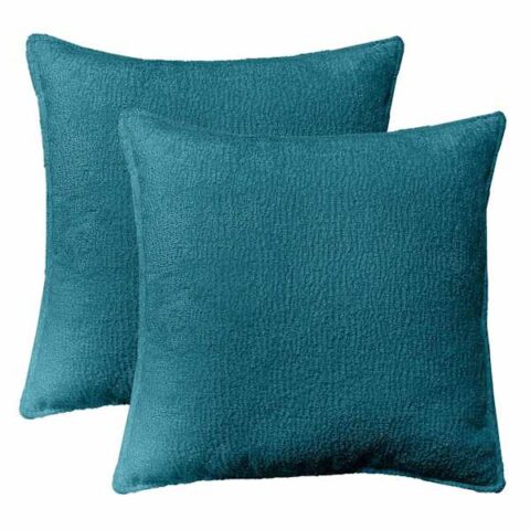 2-Pack Forest Green Textured Chenille Throw Pillows, 18", sold by At Home